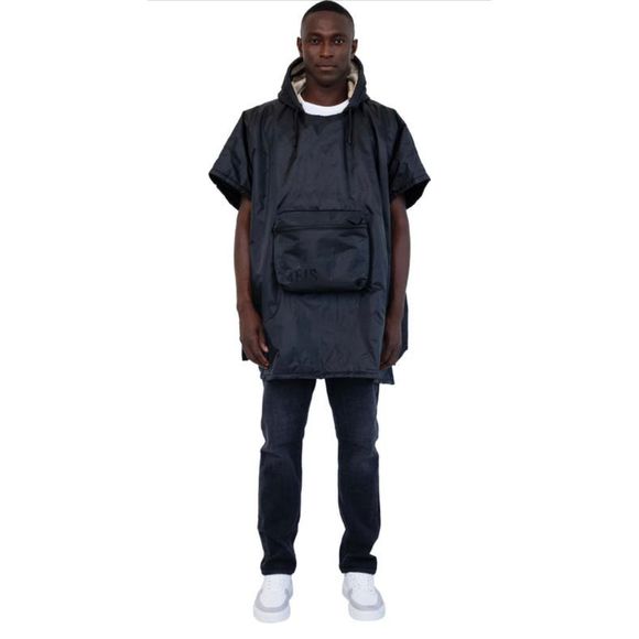 NWT Beis Throw Packable Poncho Coat in Plaid - One Size - Picture 2 of 8